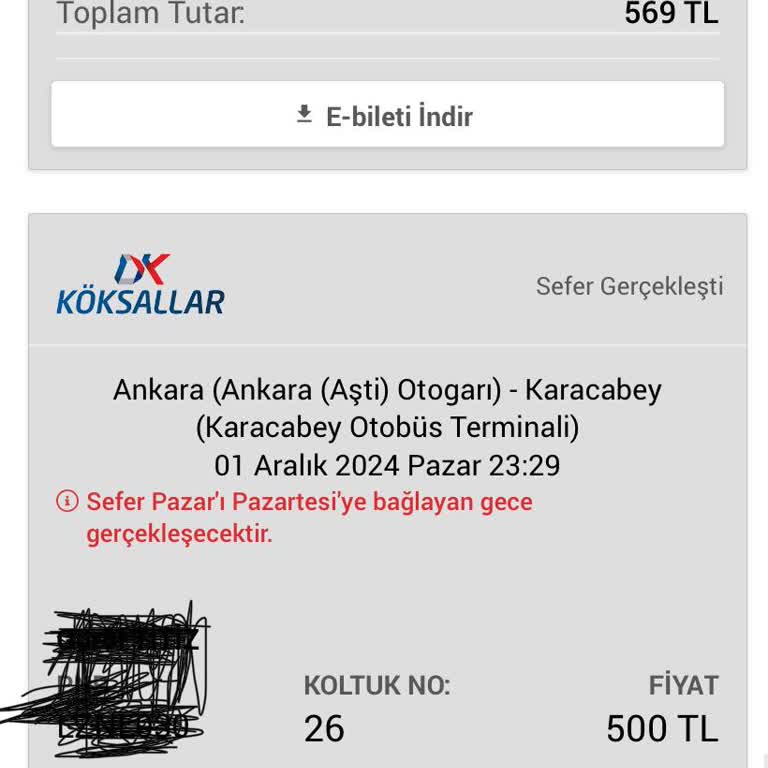 Köksallar Turizm Fatura Sorunu Yolcuları Mağdur Ediyor