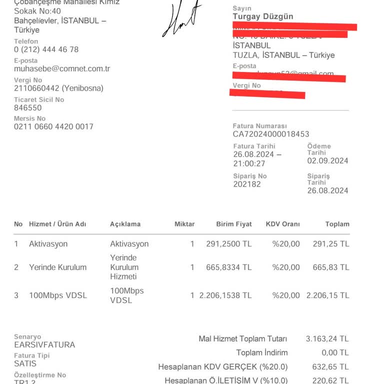 Comnet'in Sözünde Durmayan Hizmeti Ve Geri Ödeme Sorunu