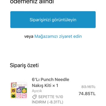 Pufino Üzerinden Verdiğim Siparişimi Göremiyorum