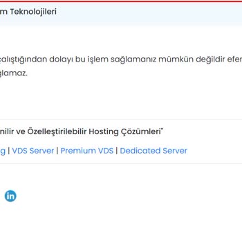 VDS Hizmetinde Yanıltıcı Bilgilendirme