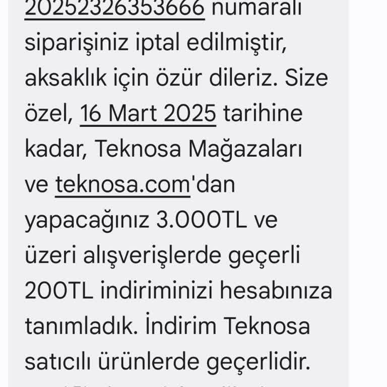 Teknosa Kargoda İptal Edilen Sipariş Ve Mağduriyet
