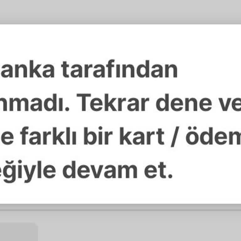 Vodafone Pay Sanal Kart İle Alışveriş Sorunu