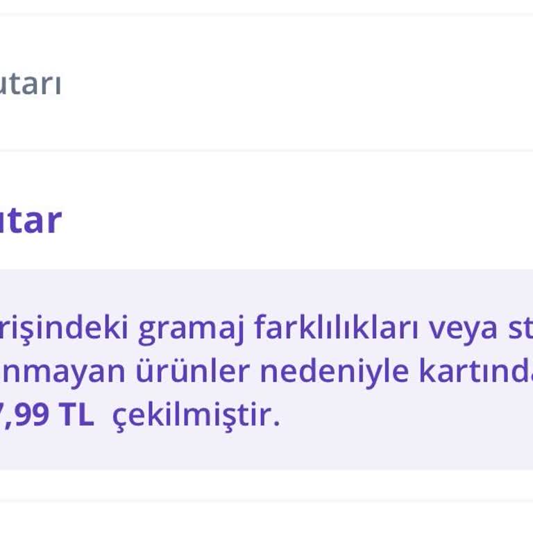 Getir Büyük'te Fazla Çekilen Ücret İadesi Sorunu