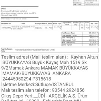 Revizyonlu Buzdolabı Teslimatında Yaşanan Sorunlar