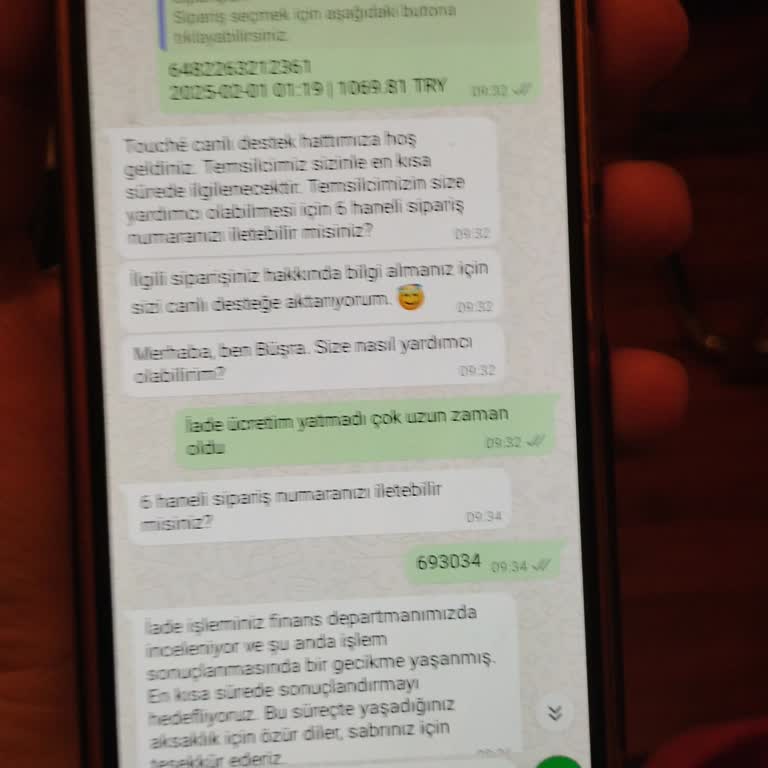 Touche Prive İade Ücreti Mağduriyeti: WhatsApp'ta Oyalama