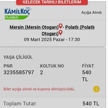 Obilet Almış Olduğum Biletin Ücreti İade Edilmedi