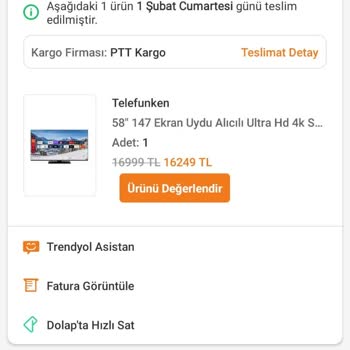 Televizyon Siparişimde Yaşadığım Sorunlar