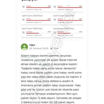 Vodafone'un Çözüm Sunamaması Ve Bekleyen Müşteri