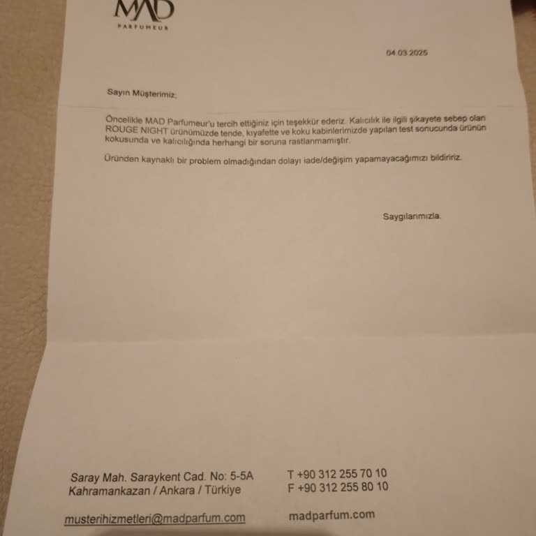 Parfüm Kalıcılığı Ve Müşteri Hizmetleri Sorunu