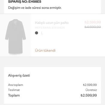 Stokta Var Gösterilen Ürünün Gönderilmemesi Ve Sipariş İptali