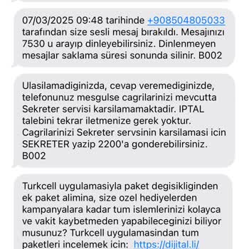 Turkcell'den Gelen Rahatsız Edici Aramalar