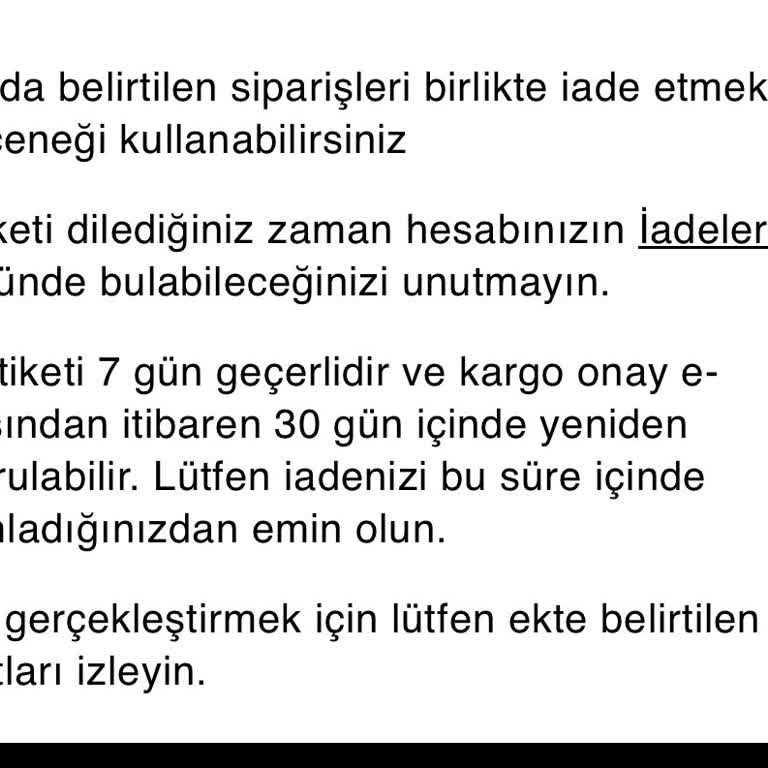 Zara'dan Aldığım Ürünü İade Edemiyorum