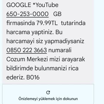 Bilgim Dışında Çekilen YouTube Premium Ücreti