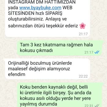 Kalıcı Koku Sorunu: Ürün Değişimi Reddedildi