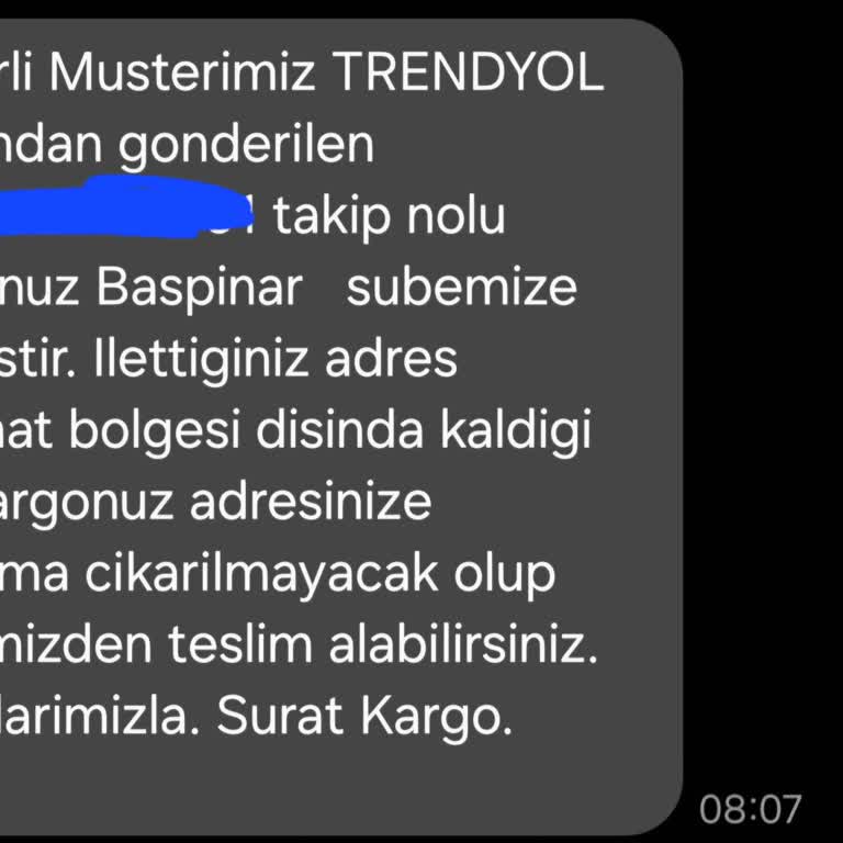 Sürat Kargo Teslimat Sorunu: Adrese Teslimat Yapılmıyor
