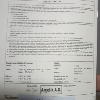 Arçelik Ürün Ve Servis Hayal Kırıklığı