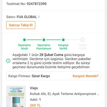 Siparişim Zamanında Teslim Edilmedi, Mağduriyetimin Giderilmesini İstiyorum