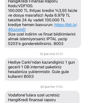 Vodafone'un Paket Aşımı Bilgilendirme Eksikliği Mağduriyeti