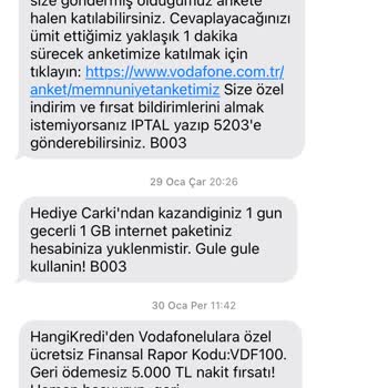 Vodafone'un Paket Aşımı Bilgilendirme Eksikliği Mağduriyeti