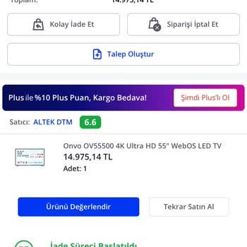 Yanlış TV Gönderimi Ve Çözüm Bulamayan Müşteri Hizmetleri