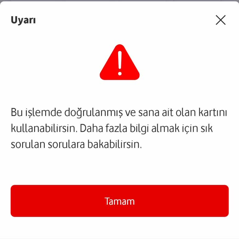 Vodafone Pay Üzerinden Bakiye Yükleyememe Sorunu