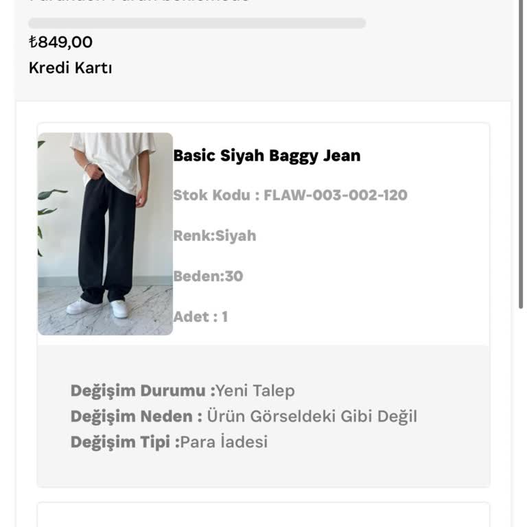 Yanıltan Ürün Ve İade Süreci Sorunu