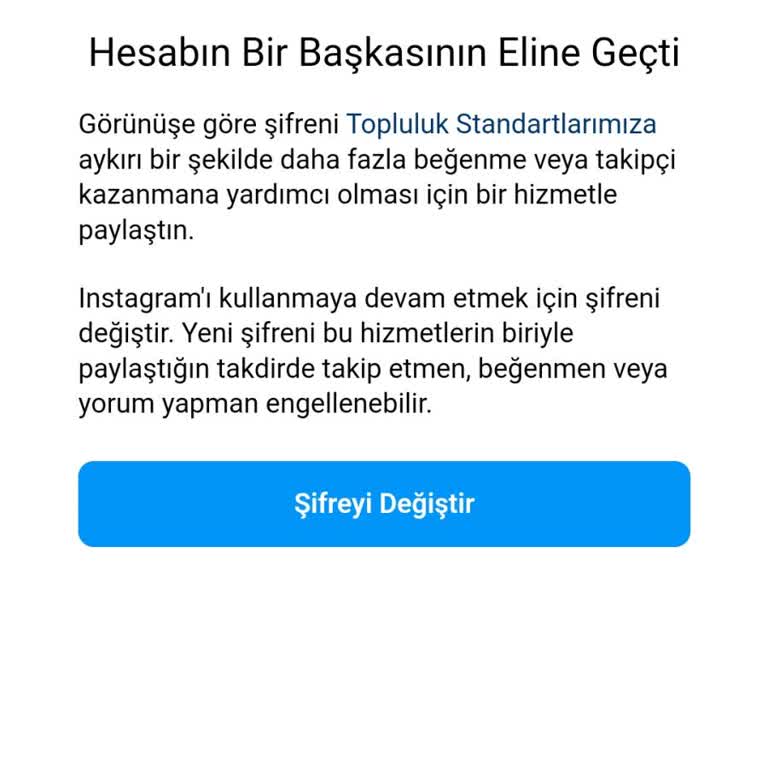 Instagram Hesap Erişim Sorunu Ve Şifre Yenileme Problemi
