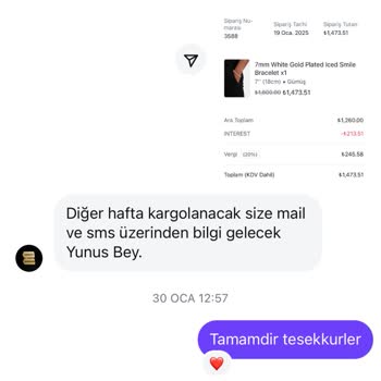 İki Aydır Teslim Edilmeyen Bileklik Siparişi