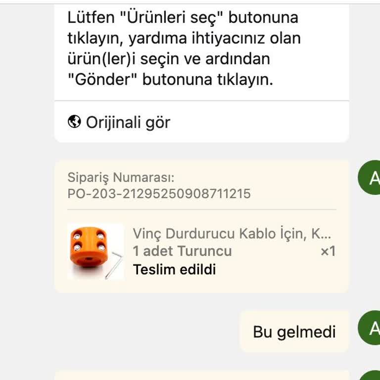 Eksik Ve Hasarlı Ürün Sorunu