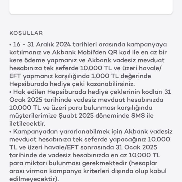 Akbank'ın Hediye Çeki Kampanyasında Mağduriyet