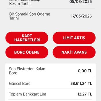 Kredi Kartı Borç Ve Limit Karışıklığı