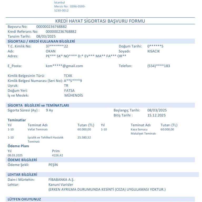 Hayat Sigortası İptali Ve Ücret İadesi Talebi: Fibabanka Mobil Bankacılık Deneyimi