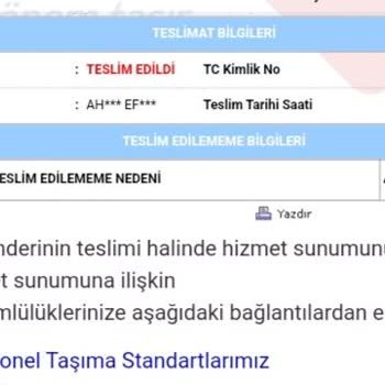 Yanlış Teslimat Bildirimi Ve Kargo Karmaşası