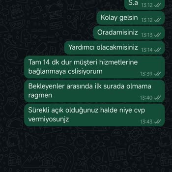 Erişilemeyen Müşteri Hizmetleri