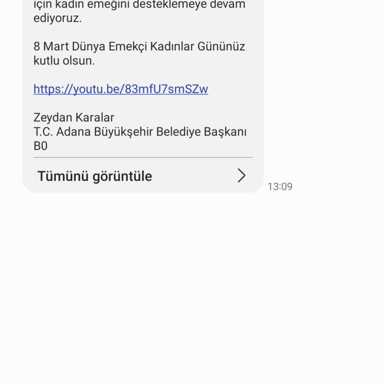 Adana Büyükşehir Belediyesi'nden İstenmeyen Mesajlar