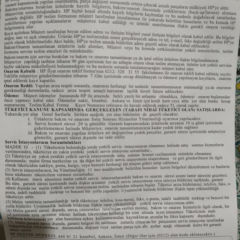 Garantili Ürün İçin Ayıpsız Değişim Talebi