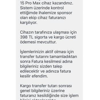 Instagram Çekilişinde Beklenmedik Ücret Talebi