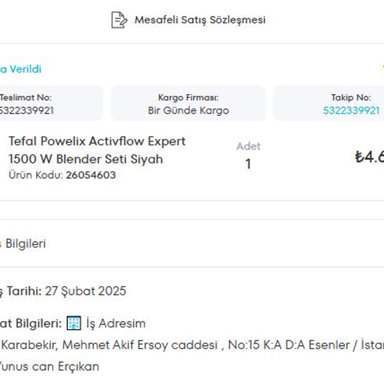 A101'den Sipariş Edilen Ürün Teslim Edilmiyor