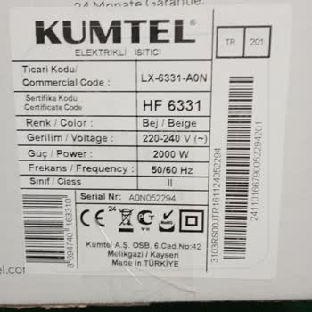 Kumtel Isıtıcı Sürekli Duruyor Ve Çalışmıyor