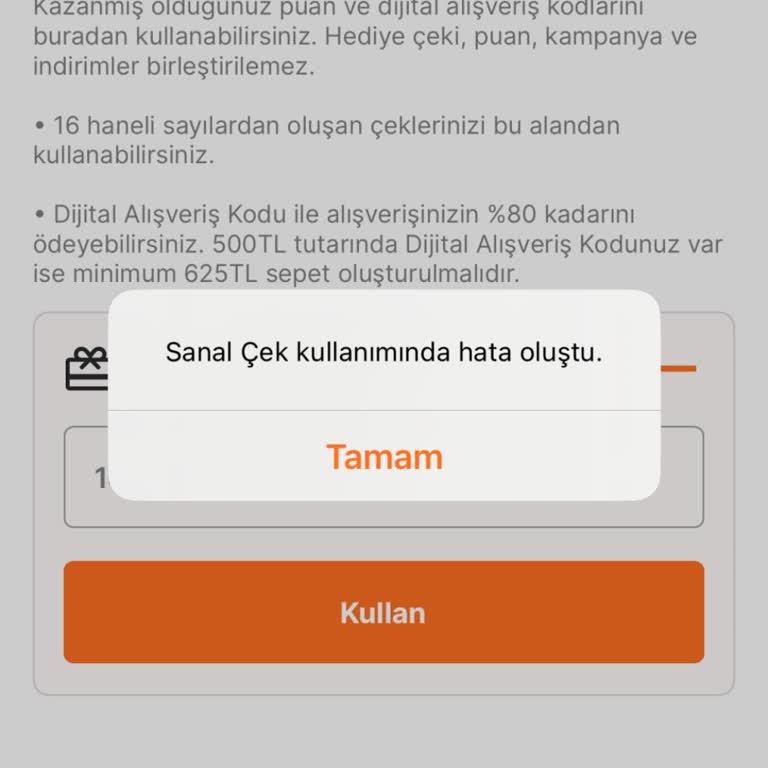 Kullanılmayan Kuponun Geçersiz Sayılması Sorunu