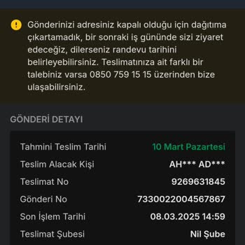 Trendyol Express Kargo Hizmetiyle İlgili Geri Bildirim