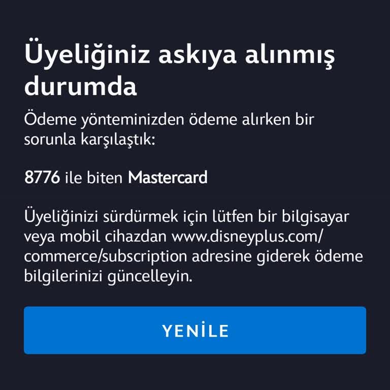 Disney Aboneliği: Hesap Askıya Alındı, Çözüm Yok!