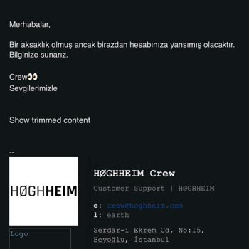 Hoghheim'den Alışverişte Mağduriyet Ve İade Sorunları