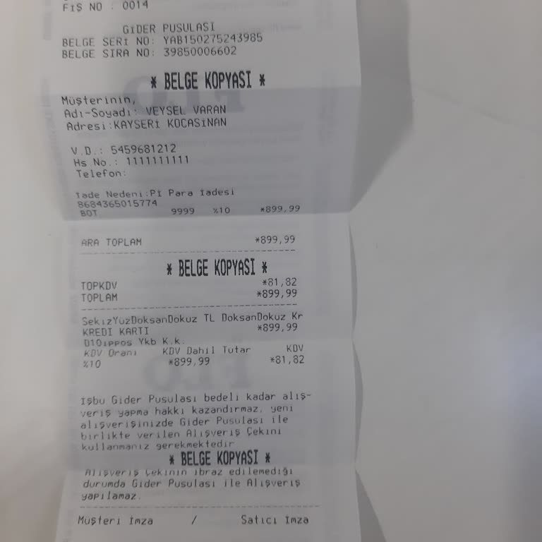 İade Bedelinin Hesaba Yatırılmaması Sorunu