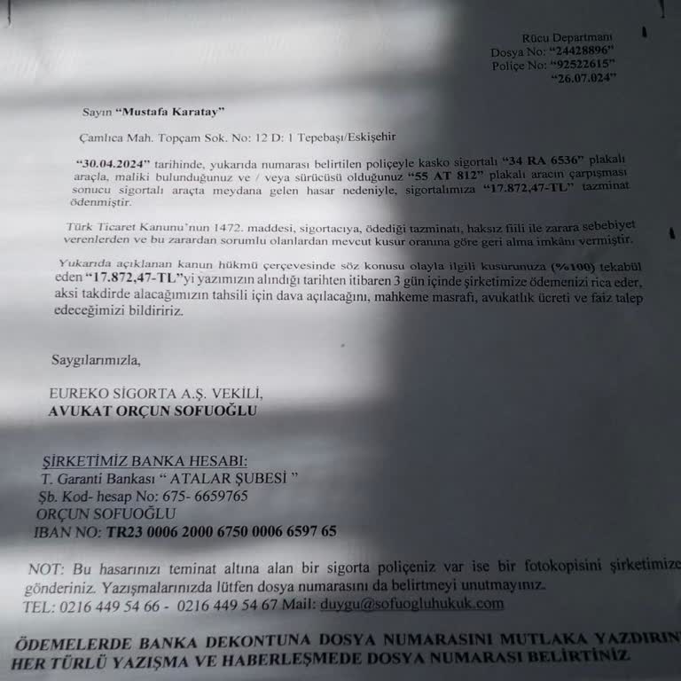 Eureko Sigorta'dan Haksız Kusur Ve Yüksek Prim İsyanı
