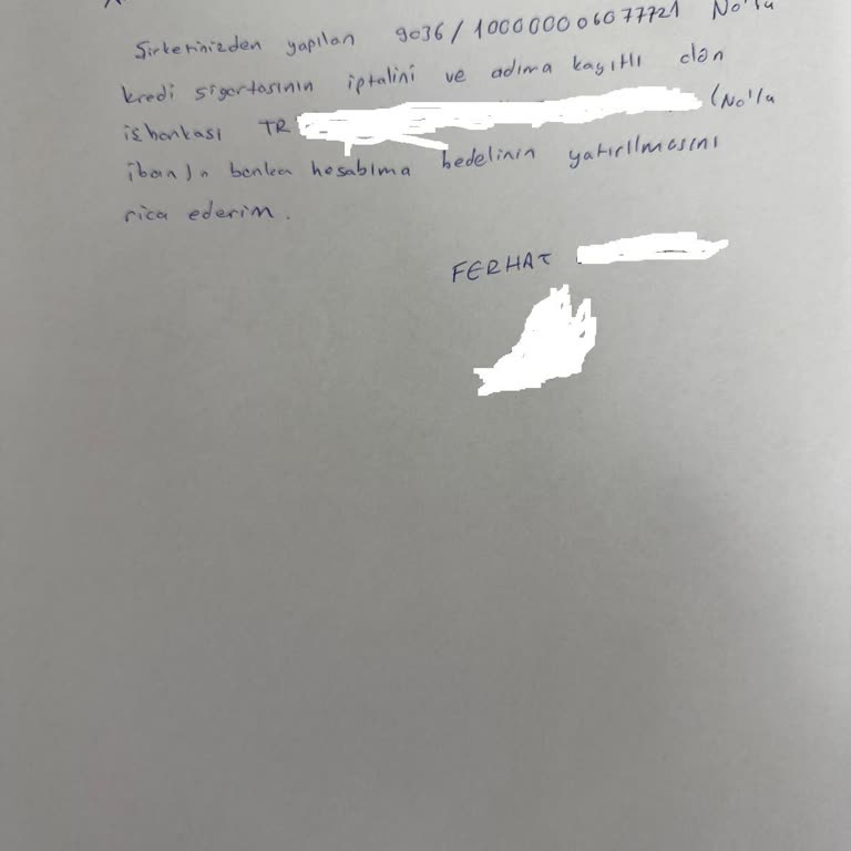 Kredi Hayat Sigortası İptalinde Cevapsız Bırakılma