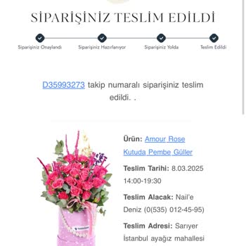 Çiçek Siparişi Teslim Edilmedi İletişim Yok