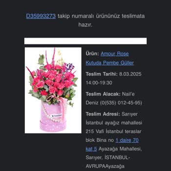 Çiçek Siparişi Teslim Edilmedi İletişim Yok