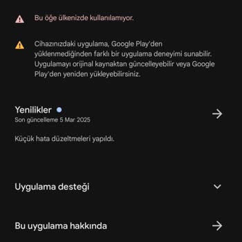 Uygulama Güncellenmiyor, Ürünler Kullanılamıyor!