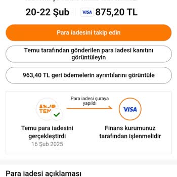 İade Edilen Ürünün Ücreti Hala Geri Dönmedi